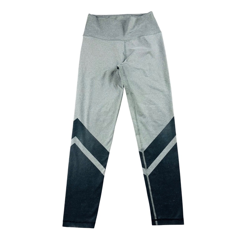 Aerie Chill Play Move High-Rise Leggings Women S Gray Geometric Chevron Yoga